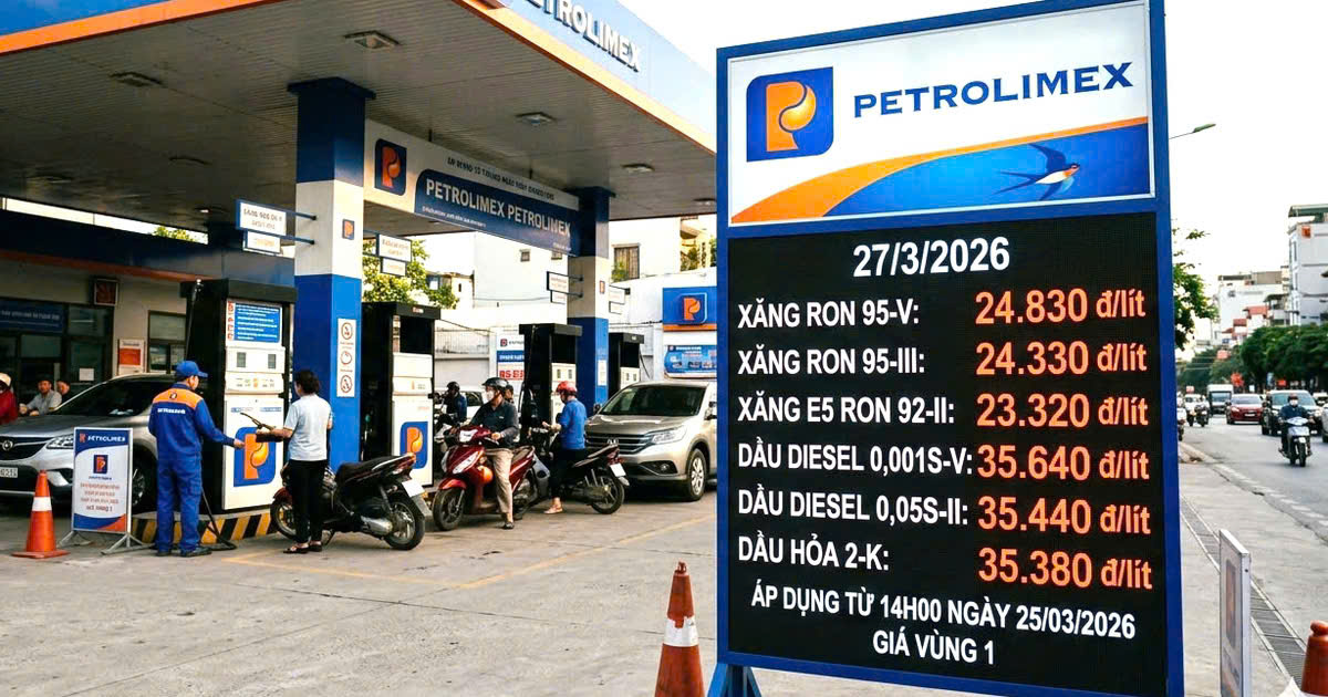 [CHÍNH THỨC] GIÁ XĂNG DẦU CHÍNH THỨC GIẢM MẠNH TỪ 0H HÔM NAY 27/03/2026