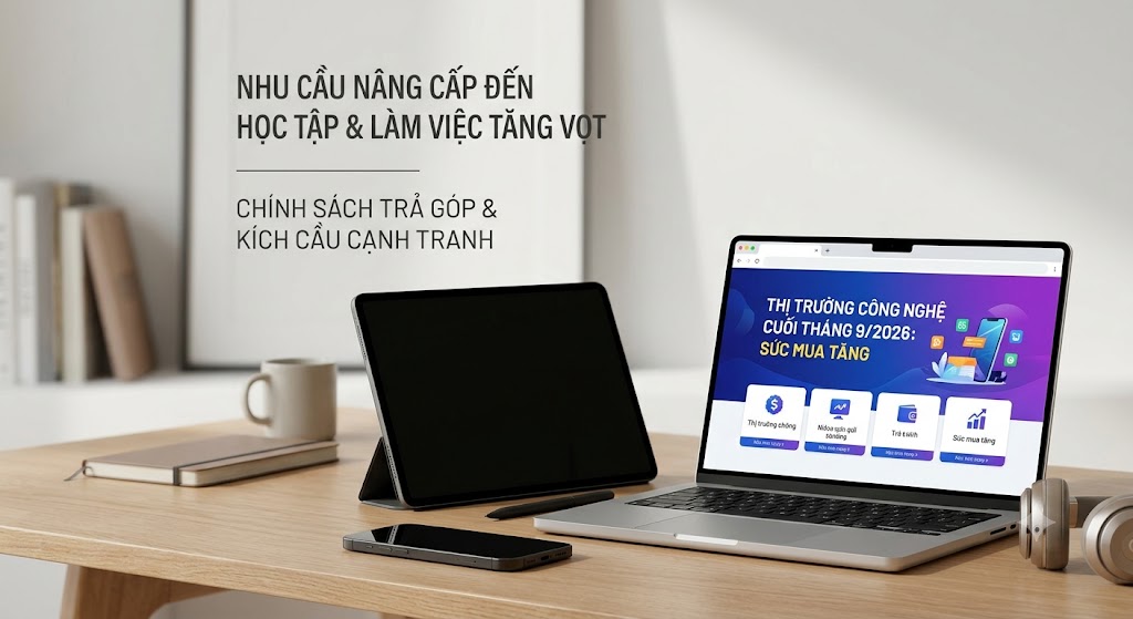 Thị trường thiết bị công nghệ cuối tháng 9/2026: Sức mua tăng vọt, doanh nghiệp tung chiêu kích cầu