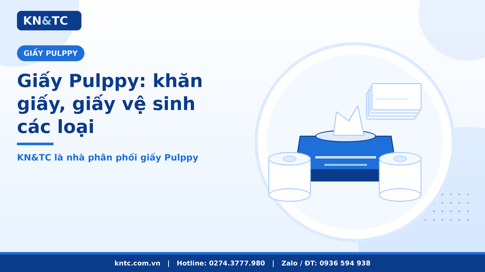Giấy Pulppy: khăn giấy, giấy vệ sinh | KN&TC phân phối